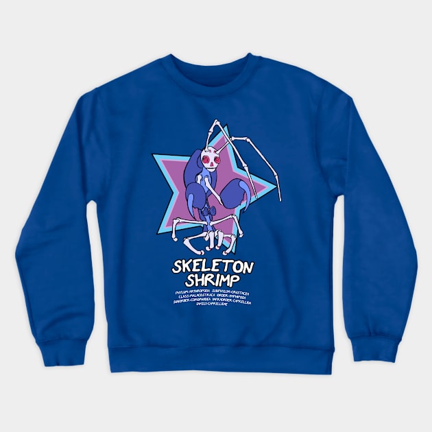 Skeleton Shrimp Crewneck Sweatshirt by Cyborg One